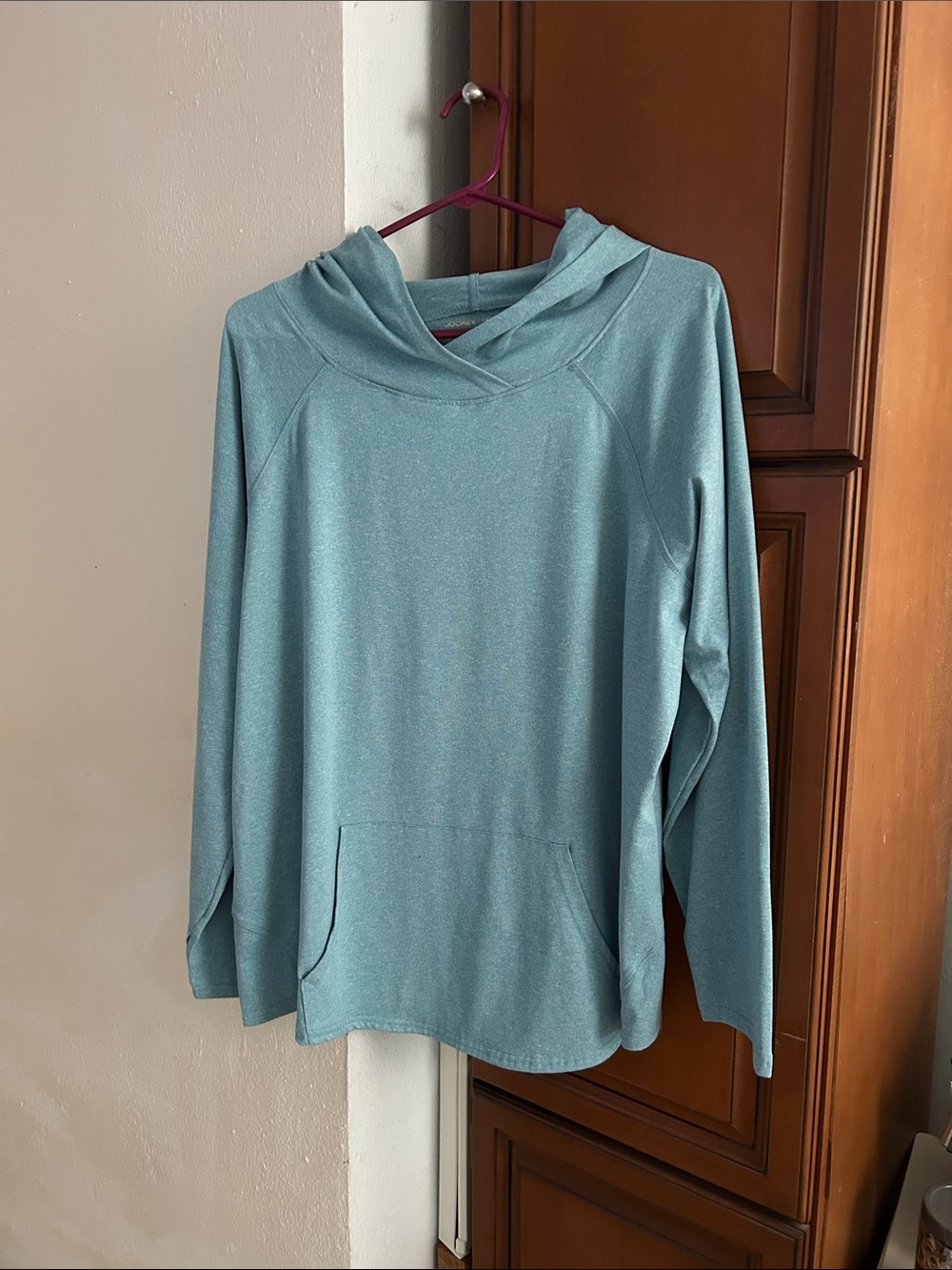 Jockey Teal Hooded Pullover Sweatshirt - Women's